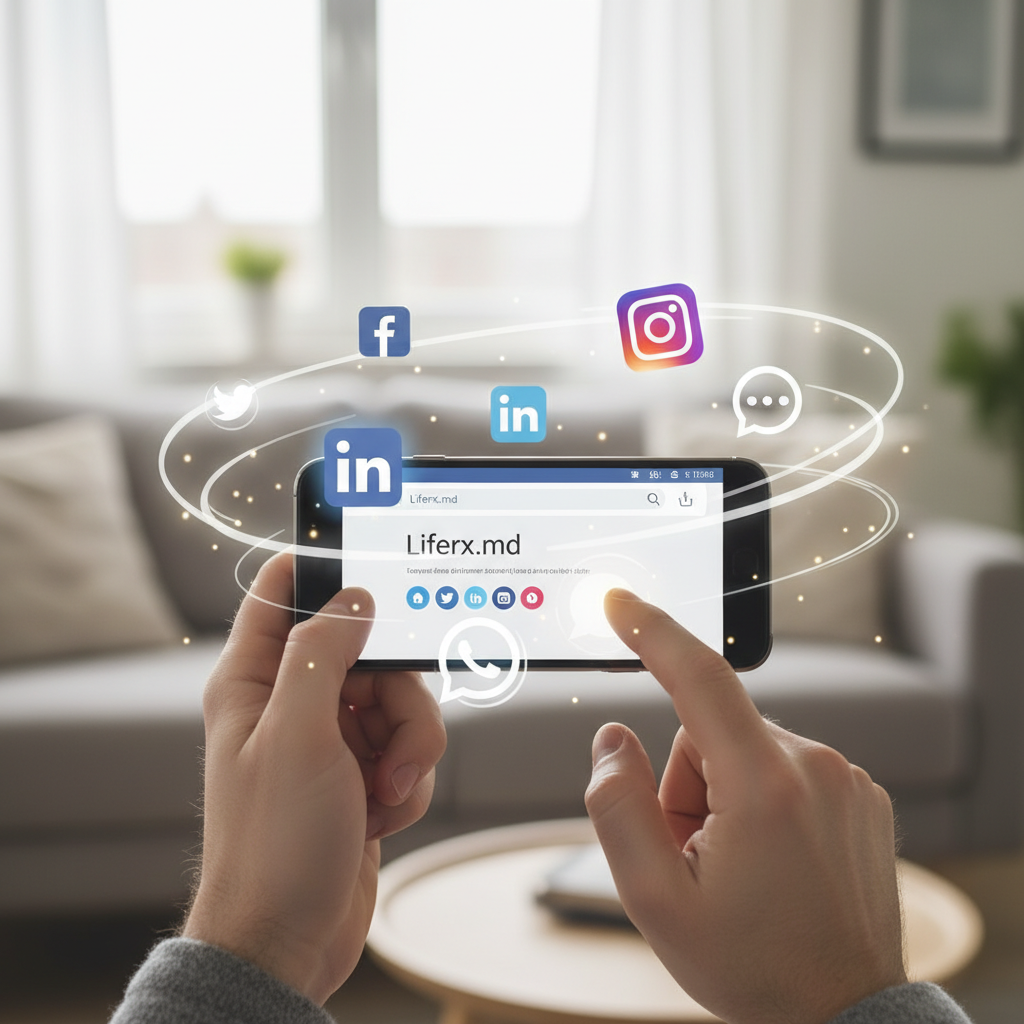 Affiliate sharing LifeRx.md links on social media