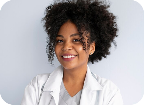 Provider speaking with a patient during a video visit.